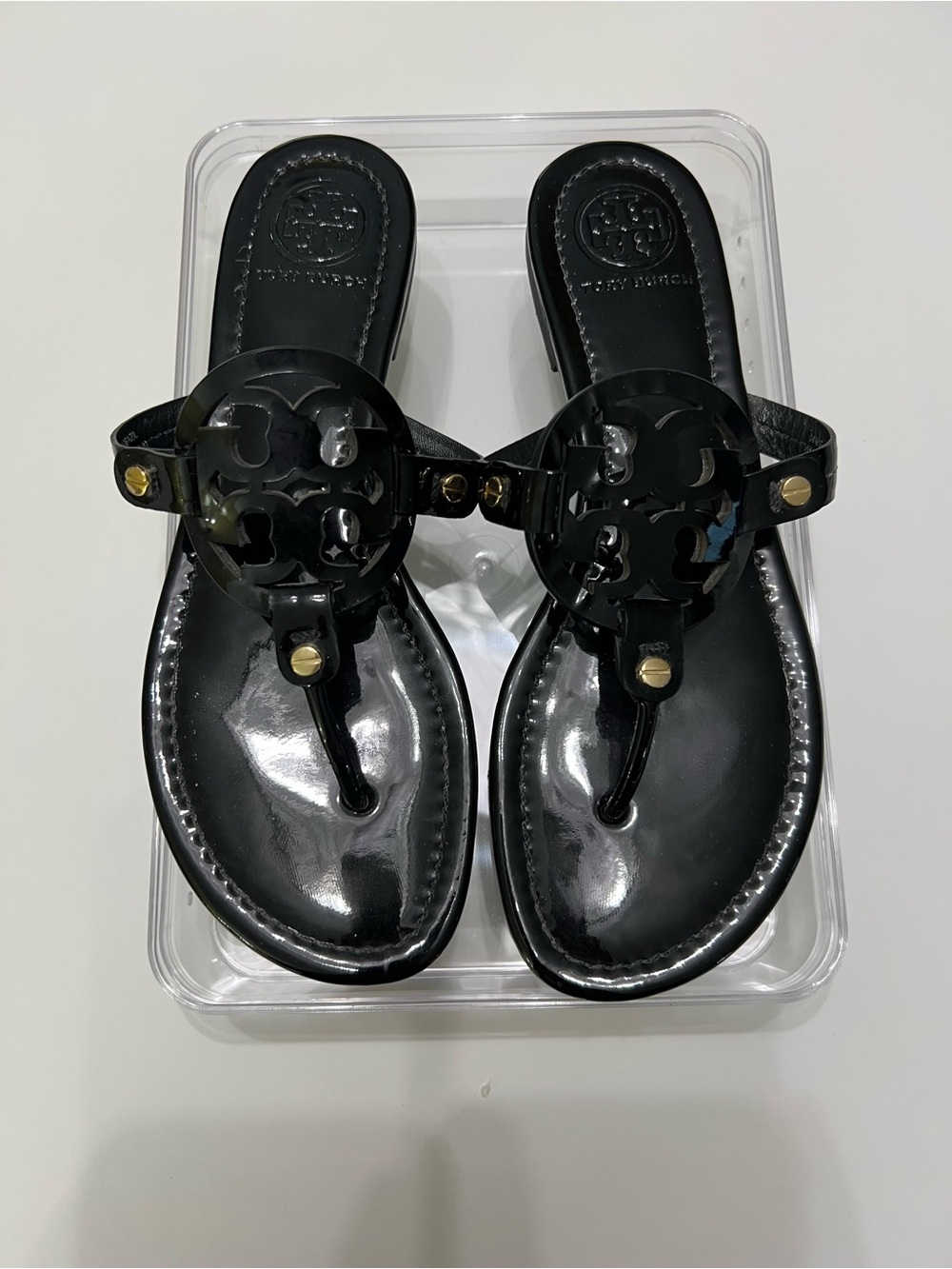 Tory Burch Black Patent Miller Sandal - Picture 3 of 4